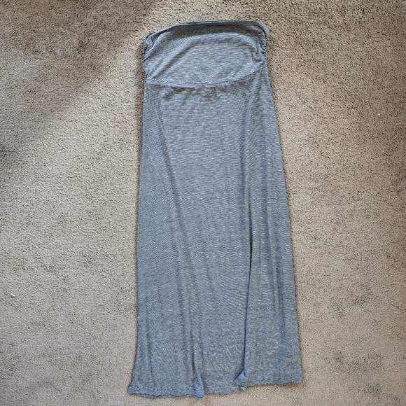 Black/Grey Striped Maxi Skirt, Women's XS - Picture 2 of 6